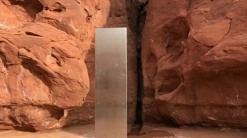 Some think a monolith discovered by wildlife officials in southeastern Utah might be a work of art. Photograph: Getty