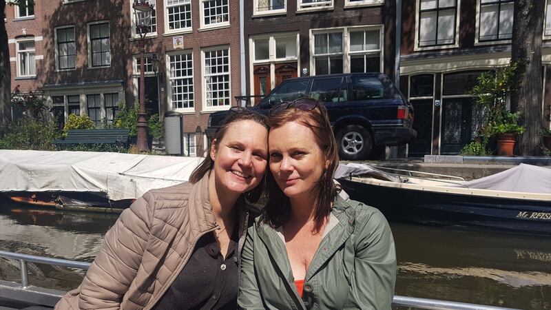 Bairbre Duggan with her sister Sorcha Duggan in Amsterdam