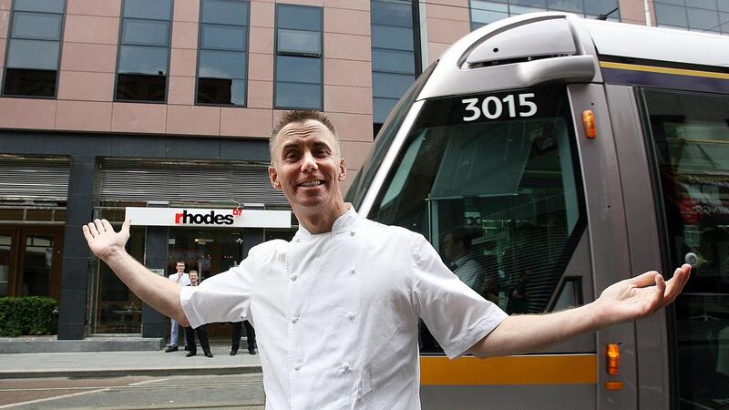 Gary Rhodes at te opening of  his new 250-seat brasserie, Rhodes D7, at the Capel Building, Dublin, in 2006. Photograph: Julien Behal/PA