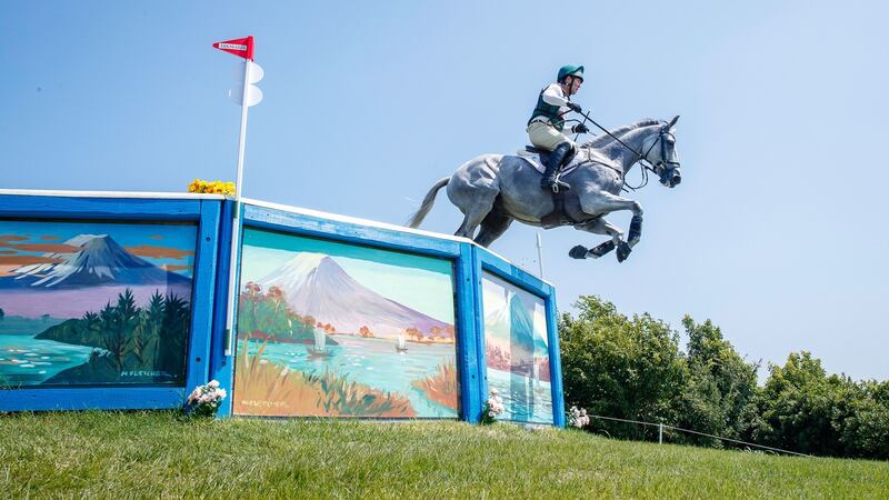 Austin O’Connor rides Colorado Blue during Sunday’s cross country section. Photo: Libby Law/Inpho