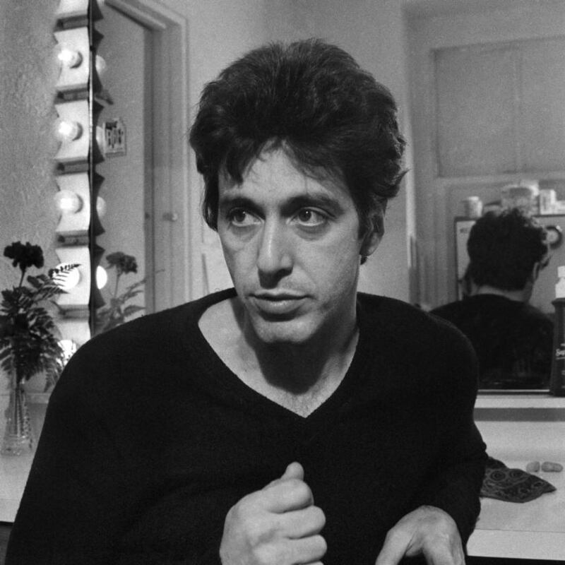 Al Pacino prepares for his Tony Award-winning performance in The Basic Training of Pavlo Hummel at the Longacre Theater in New York in April 1977. Photograph: Jack Manning/New York Times