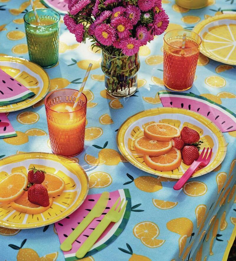 Pick up some cultlery and paper crockery with a tropical theme from Penneys.