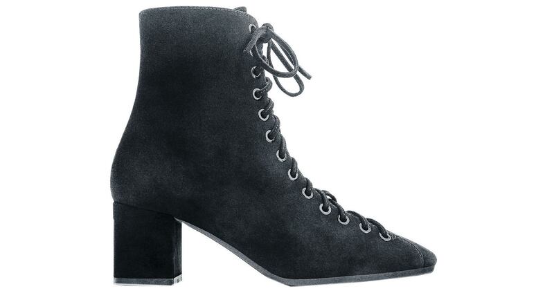 Black-suede lace-ups, €150 at uterque.com