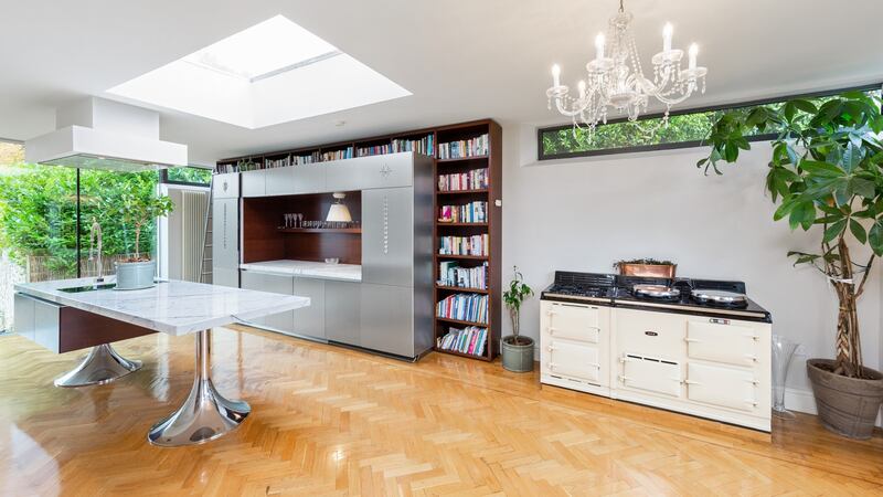 Kitchen with Aga stove.