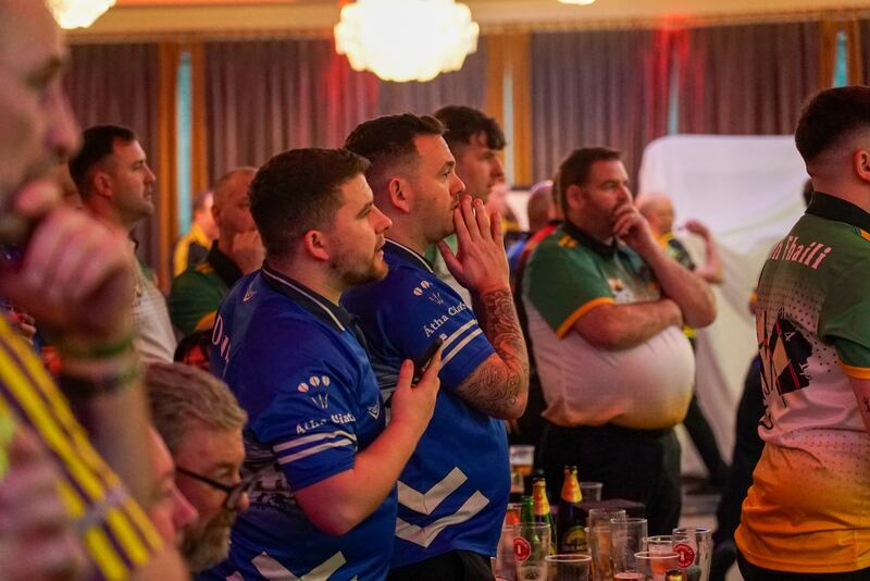 Players watch as their teams compete in the Leinster finals in Enniscorthy. Photograph: Enda O'Dowd