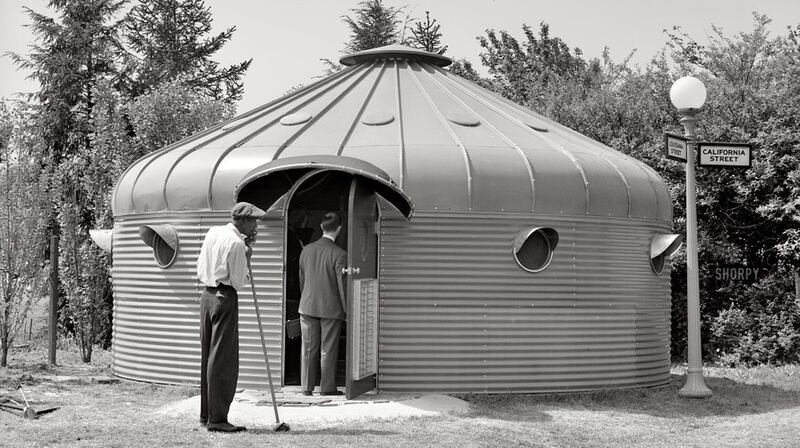 Buckminster Fuller’s Dymaxion House could be mass produced, shipped in a single container and built in a matter of hours