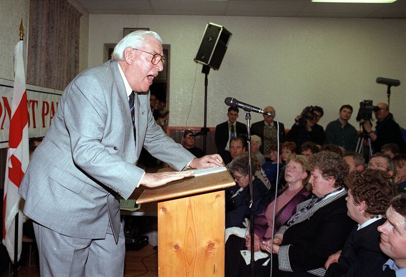 Ian Paisley snr was first elected for North Antrim in 1970, with his son holding the seat until this election. Photograph: Pacemaker