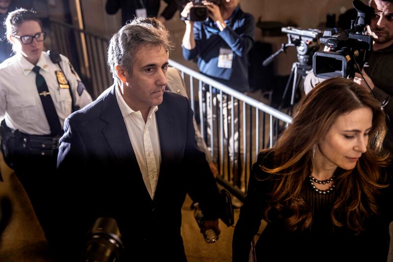 Michael Cohen, once a lawyer and fixer for Donald Trump, pictured during the former US president's civil fraud trial in New York last October. Photograph: Dave Sanders/New York Times
                      