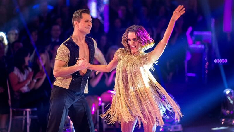 Pasha Kovalev and Caroline Flack on the live show of the BBC programme Strictly Come Dancing. File photograph: Guy Levy/BBC/PA Wire