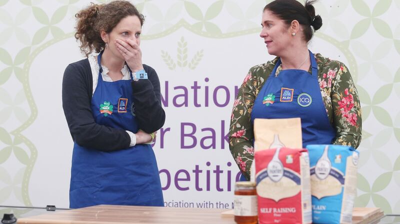 Surprise! Emma Ferguson’s reaction when her win was announced. Alongside is  Samara Ward from Inver,  Co Donegal, who took second place. Photograph: Leon Farrell