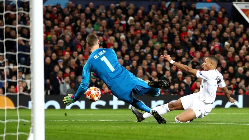 Mbappé missed an early chance when he went through on goal. Photo: Michael Steele/Getty Images