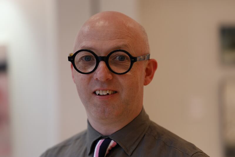 Author Rónán Hession at the Solomon gallery. Photograph Nick Bradshaw