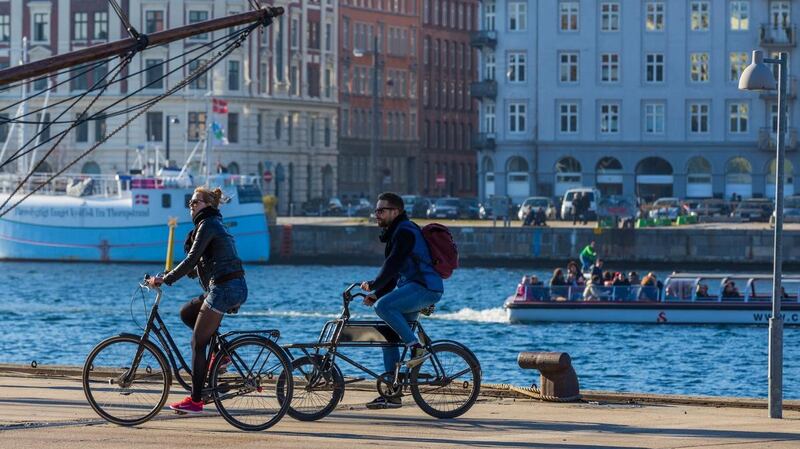 The people of Copenhagen cycle everywhere. You can rent one of the thousands of electric city bikes for €4 an hour