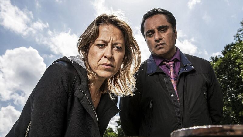 Nicola Walker and Sanjeev Bhaskar in Unforgotten
