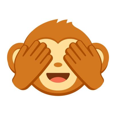 The cheeky, embarrassed, kind of creepy, why-did-you-just-say-that monkey emoji. Photograph: iStock