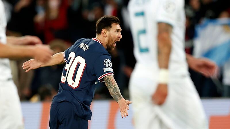 Lionel Messi opened his PSG account in style on Tuesday night. Photograph: Ian Langsdon/EPA