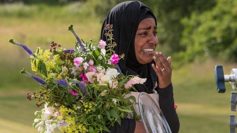 She could and she did: Nadiya’s victory speech. Photograph: Mark Bourdillon/Love Productions