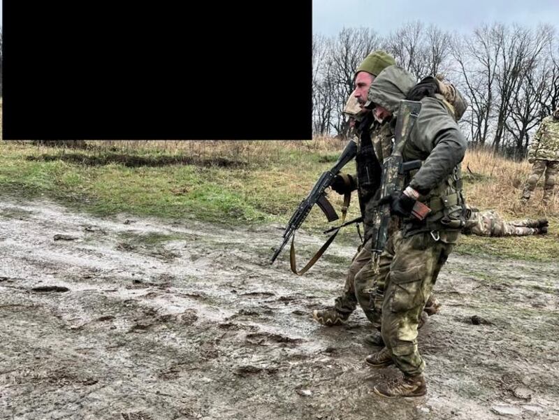 Finbar Cafferkey training in Ukraine. Photograph and video courtesy of 'Madzh'