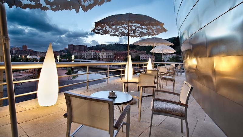 The terrace at Bistro at the Guggenheim museum in Bilbao