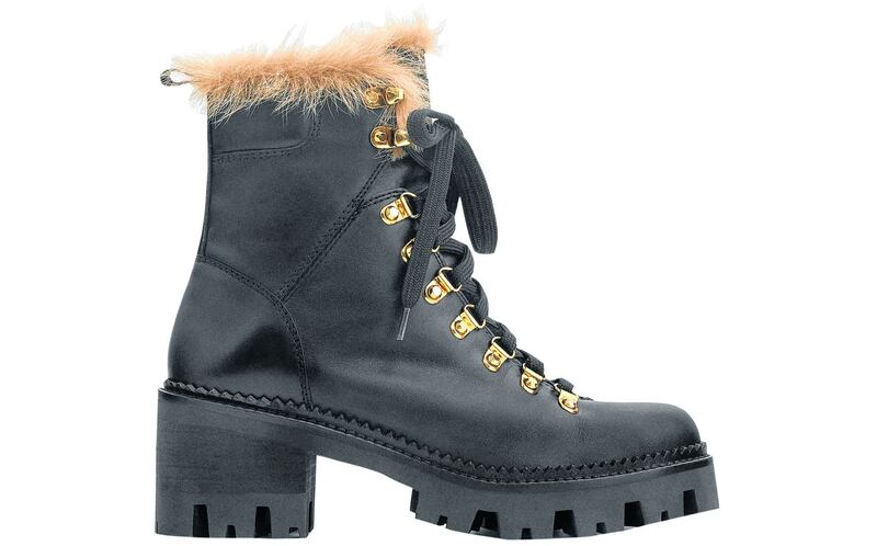 Lace-up ankle boot with trim, €199 at uterque.com