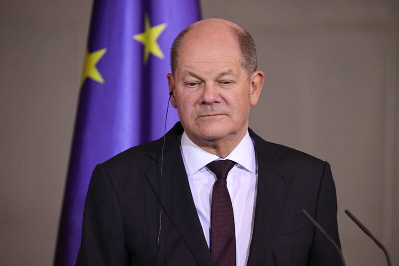 German Chancellor Olaf Scholz's coalition government is struggling and losing voter support. Photograph: Omer Messinger/Getty Images