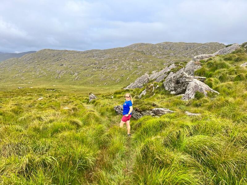 Aoife Slater enjoys the view on her run/hike with Mary Jennings in Beara, west Cork.