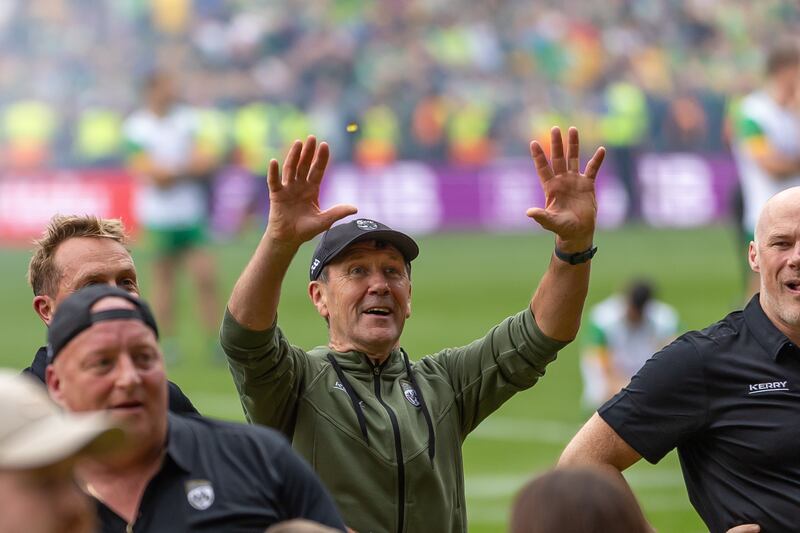 Jack O'Connor after Kerry's win over Donegal in this year's All-Ireland final. Photograph: Morgan Treacy/Inpho