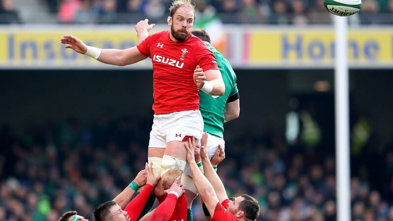 Alun Wyn Jones during Wales’ Six Nations defeat in Dublin in 2018. Photograph: Bryan Keane/Inpho