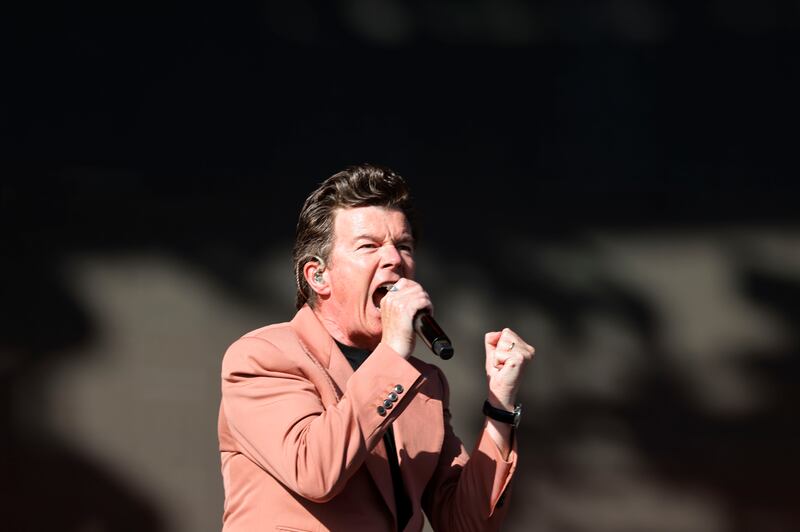 Rick Astley performing on the Main Stage. Photograph: Alan Betson/The Irish Times

