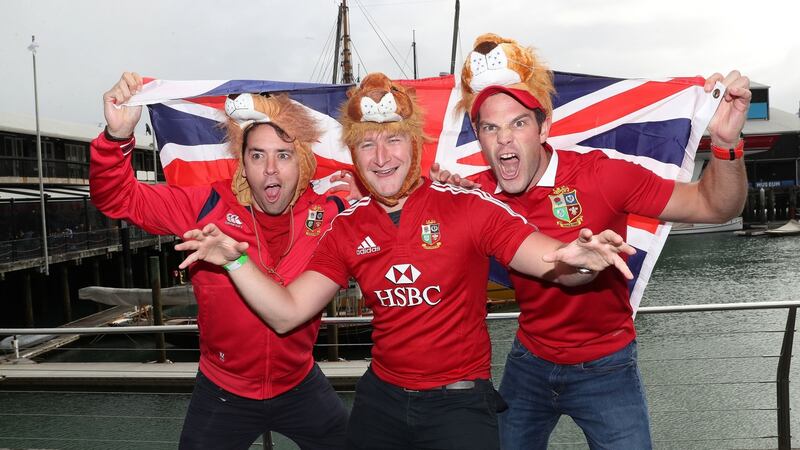 Lions fans in Auckland ahead of the first Test. Photo: David Davies/PA Wire