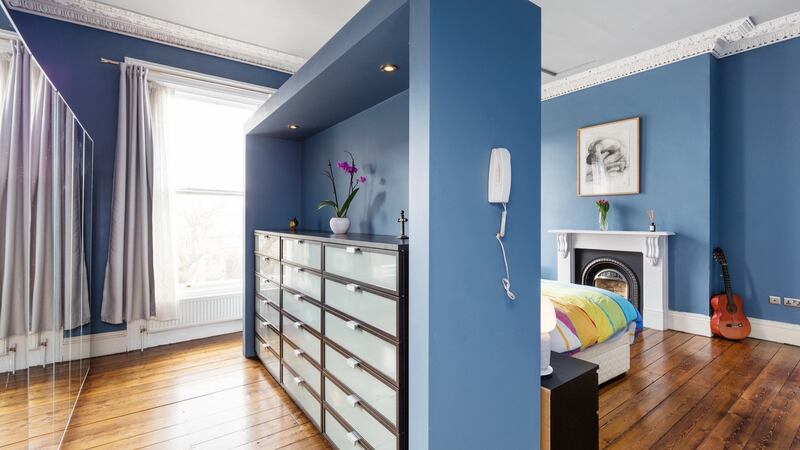 The dressing area in the main bedroom.