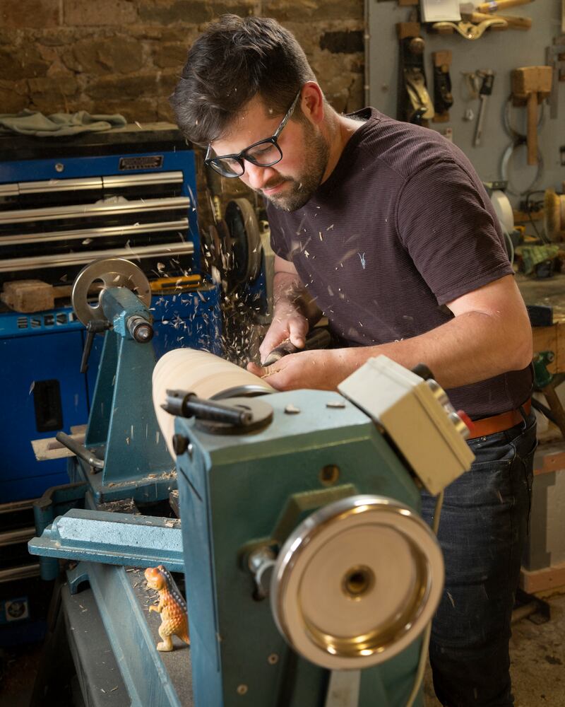 Wood-turner Alan Meredith.