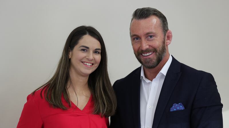 Lauralee and Andy Donovan, chief executive of LearnChinese.ie, which is hiring Mandarin teachers ahead of the introduction of the language to the Leaving Cert curiculum. Photograph: Nick Bradshaw