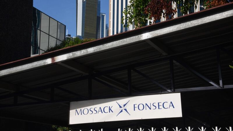 File photo showing the facade of the building where Panama-based Mossack Fonseca law firm offices are in Panama City. Photograph: Getty Images