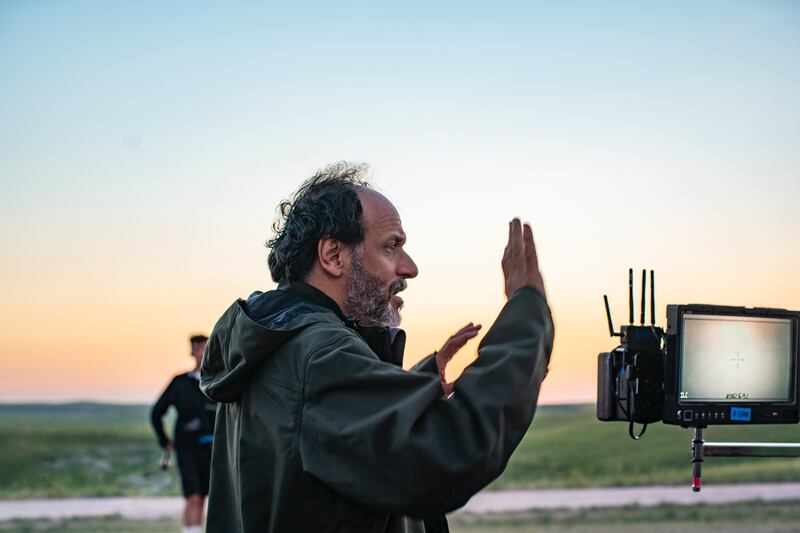 Luca Guadagnino on the set of Bones and All. Photograph: Yannis Drakoulidis/Metro-Goldwyn-Mayer Pictures