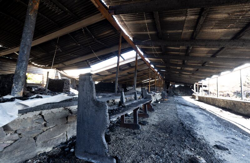 The Doagh Famine Village near Ballyliffin, Co. Donegal which was devastated by a fire. Photo by Joe Dunne 