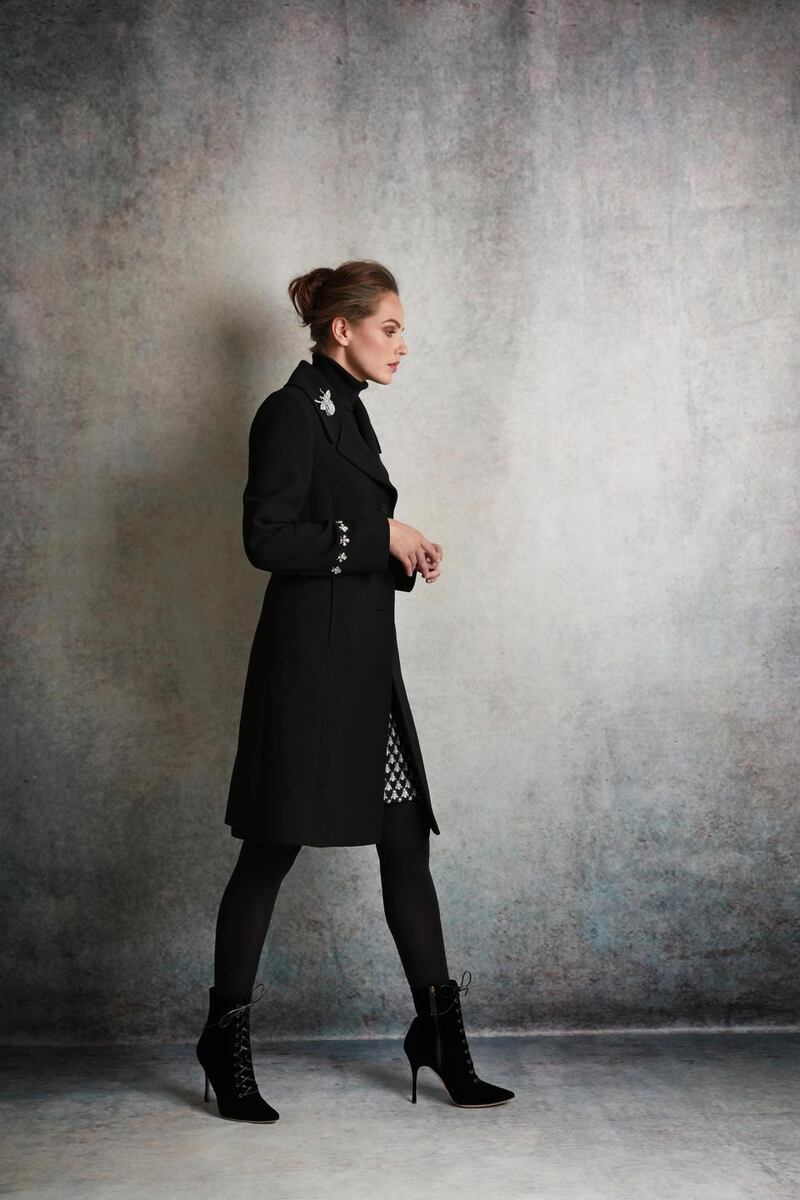 Juliet - bee embellished coat €1,395