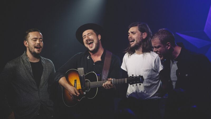 Mumford and Sons at Other Voices Austin. Photograph: Rich Gilligan