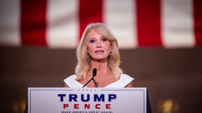 Kellyanne Conway: “He has stood by me, and he will stand up for you.”  Photograph: Pete Marovich/The New York Times