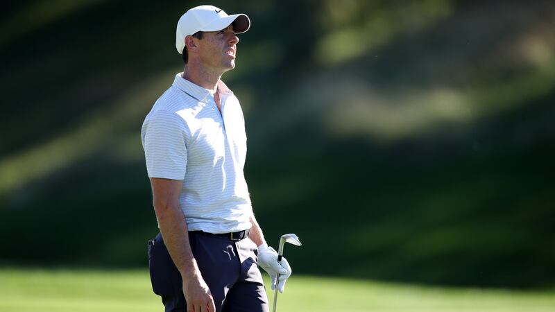 Rory McIlroy opened with a 73 at Shadow Creek. Photograph: Christian Petersen/Getty