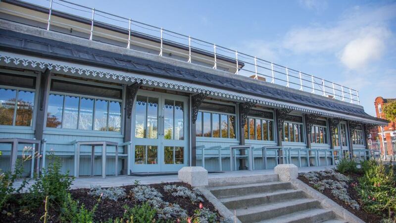 Fallon & Byrne’s People’s Park pavilion in Dún Laoghaire:  prime al fresco dining territory once the sun comes out