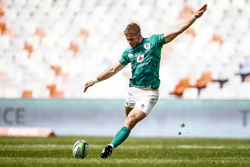Jack Crowley's kicking game was excellent for Emerging Ireland against the Griquas. Photograph: Steve Haag/Inpho