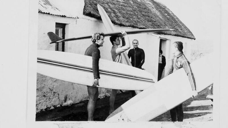 At Aughris beach  in Sligo in 1967 (from left to right): Jurek Delimata, Pat Kinsella, Roger Steadman and Kevin Cavey.