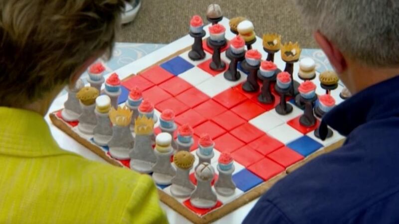 Biscuit brilliance: Steven’s chess set. Photograph: Love Productions