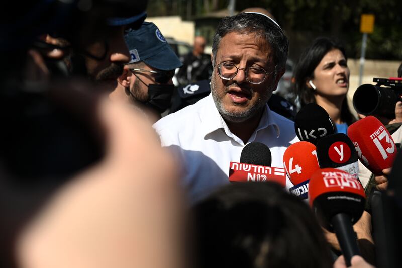 Israeli national security minister Itamar Ben-Gvir is seen by activists as one of their biggest tormentors. Photograph: Alexi J Rosenfeld/Getty Images