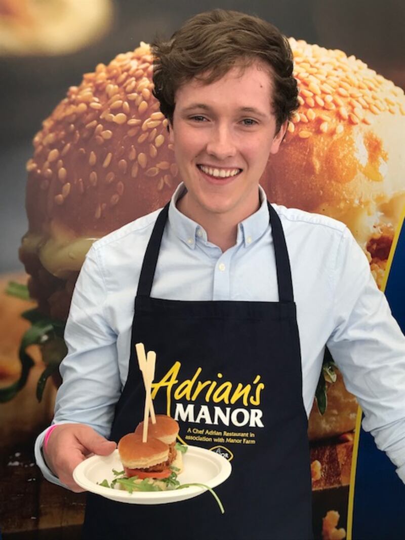 Chef Adrian Martin and his Manor Farm buttermilk chicken in brioche