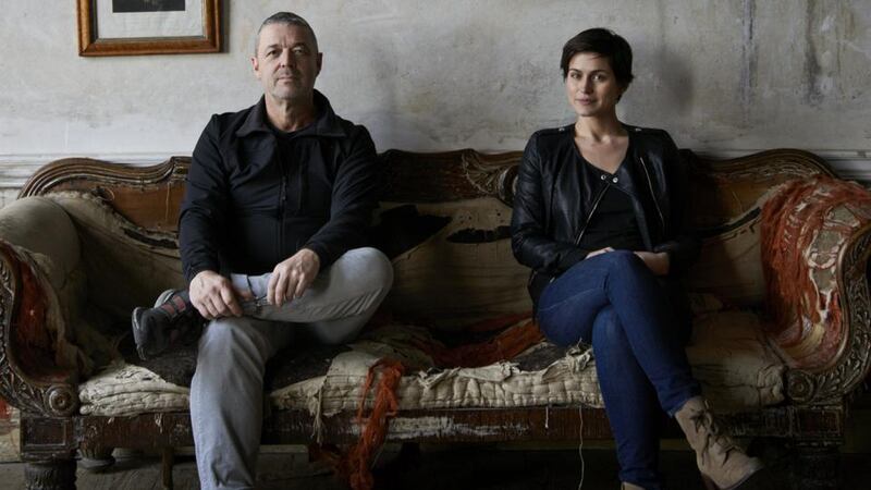 Nigel Swann and co-producer Maria Walsh in a house on Henrietta Street, Dublin. Photograph: Perry Ogden