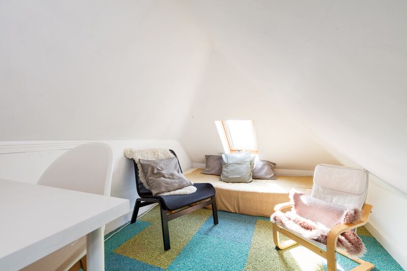 The converted attic makes a great children’s den and storage space