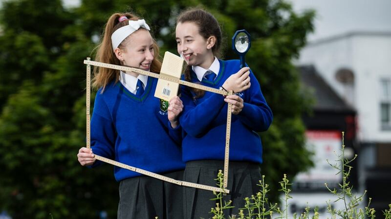 The handbook provides a way for primary school students to get out and explore our biodiversity in our public parks. Launching the handbook were Hayden Power (11) and Ava Dunne (11) from St Mary’s NS Fairview. Photograph: Chris Bellew/Fennell Photography