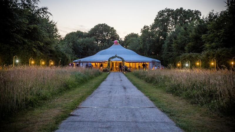 The  marquee at Ballintubbert House in Co Laois, where Andrew Rudd has taken over catering and event management